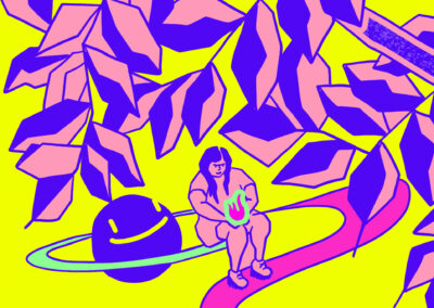 Detalles del cartel para el campamento de la Red de Juventudes Trans* Mx