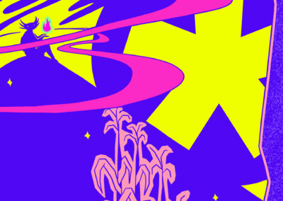 Detalles del cartel para el campamento de la Red de Juventudes Trans* Mx